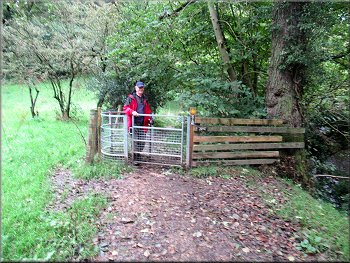 Kissing gate to the path next to the river